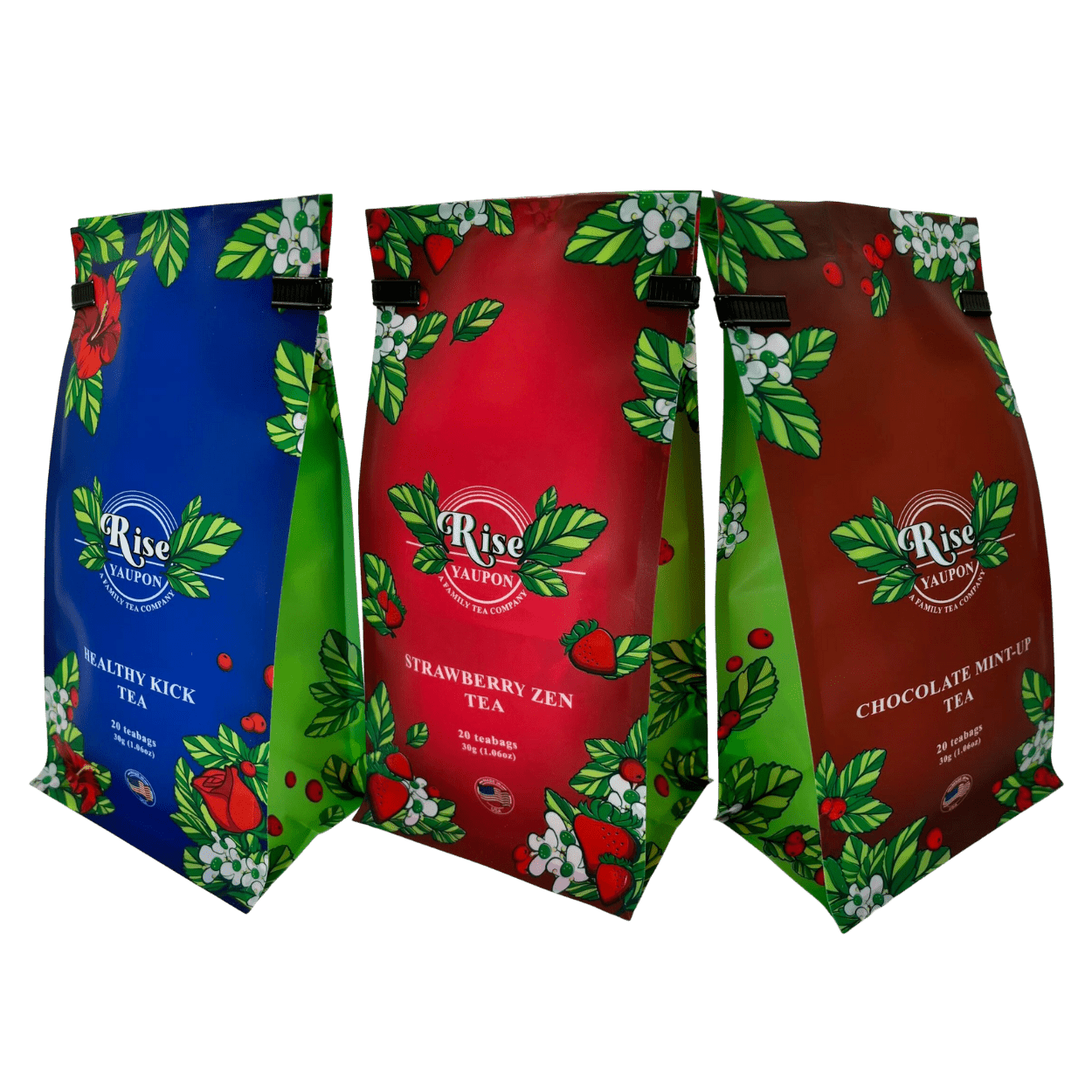 Healthy Kick, Strawberry Zen, Chocolate Mint-Up Tea Pack