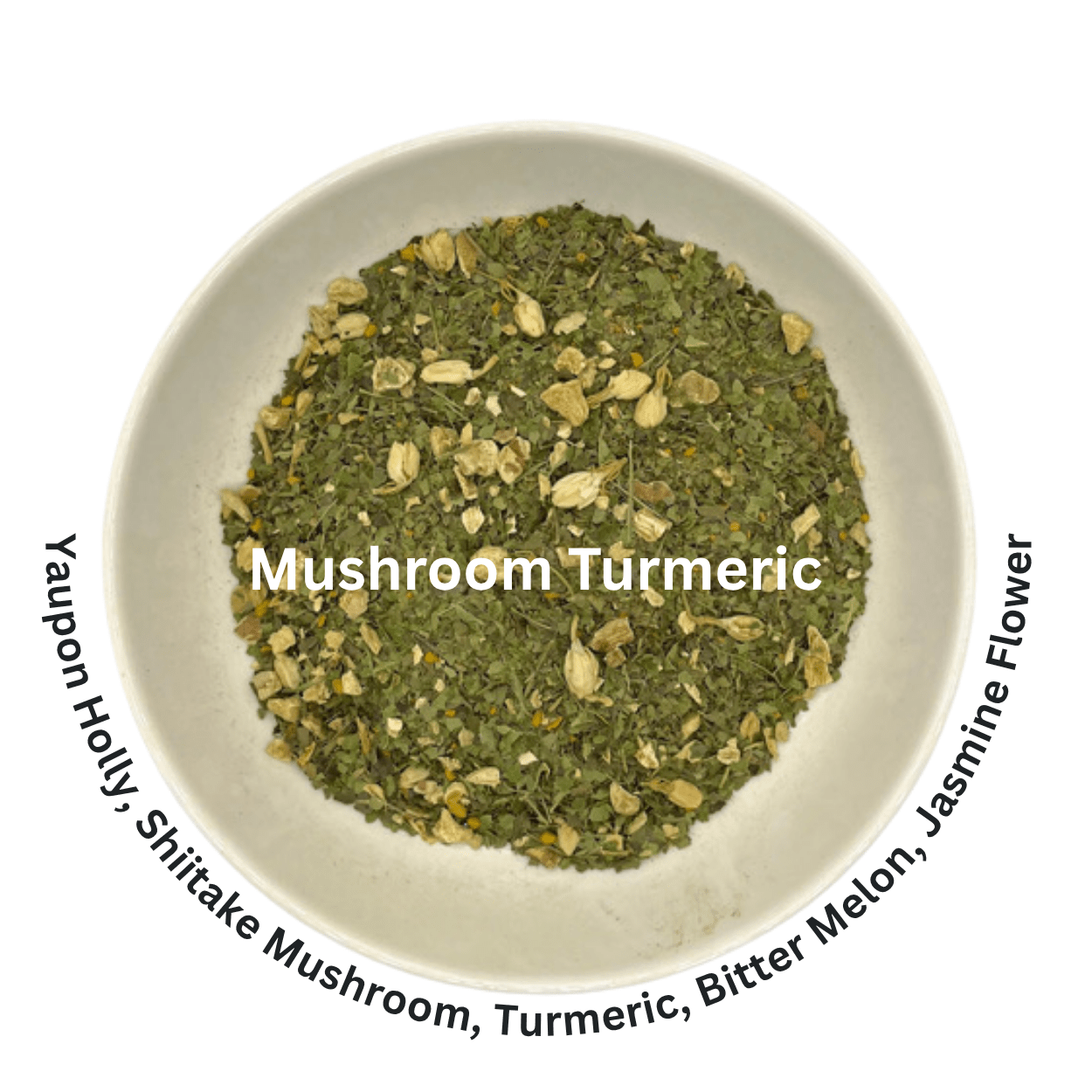 Mushroom Turmeric Yaupon Holly Tea