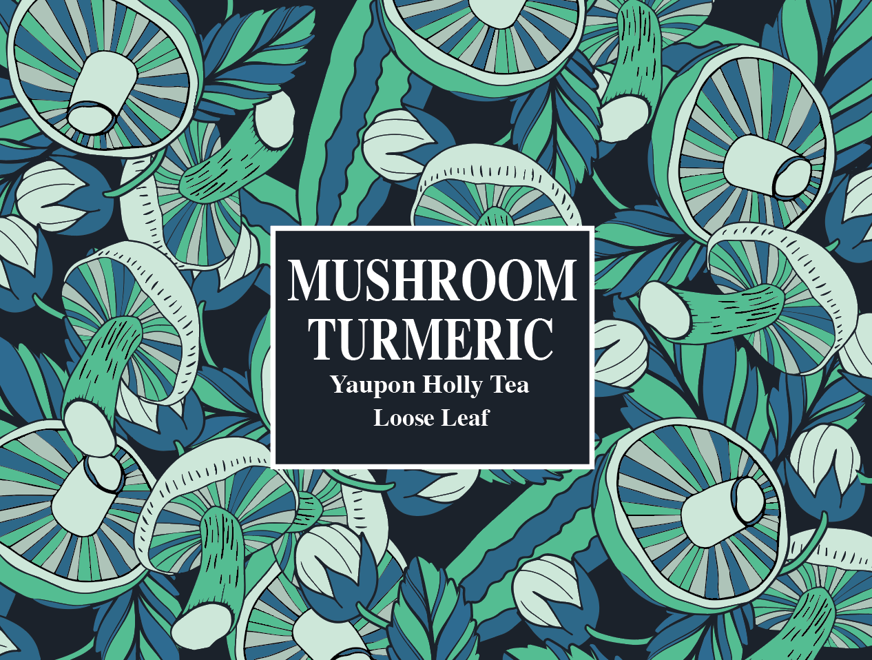 Mushroom Turmeric Yaupon Holly Tea